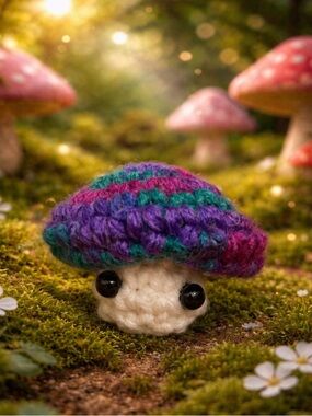 Crochet popping mushrooms Mermaid